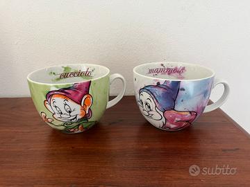 Due  grandi tazze “Serie Sette Nani” Disney