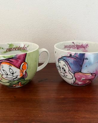 Due  grandi tazze “Serie Sette Nani” Disney