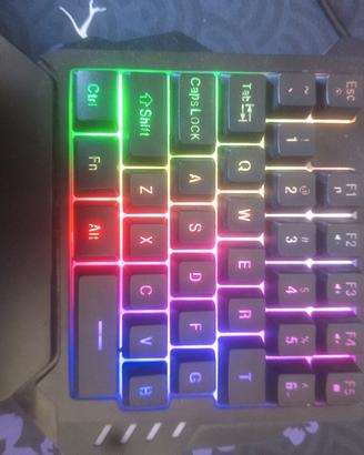 Tastiera Gaming Meccanica a Una Mano HXSJ V100 - R