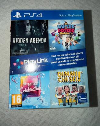 4 Giochi PS4 PlayLink Sapere,Hidden,Dimmi,SingStar