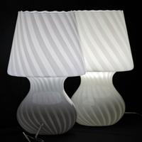 Coppia Lampade da tavolo Vetro Murano anni '60