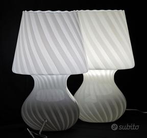 Coppia Lampade da tavolo Vetro Murano anni '60