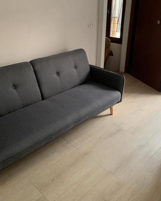 Divano letto con schienale ribaltabile 
