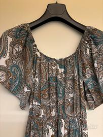 Vestito estivo in fantasia , tesduto tipo viscosa