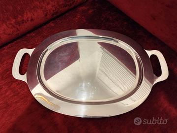 Vassoio ovale in Argento 800 Vintage Stile Svedese