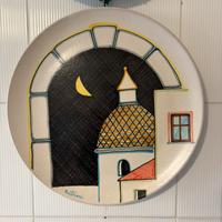 Piatto ceramica vietrese “il campanile”