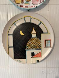 Piatto ceramica vietrese “il campanile”