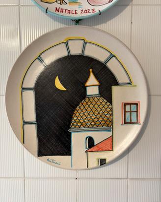 Piatto ceramica vietrese “il campanile”