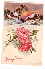 Antica cartolina postale francese  Buon Anno 