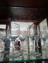 servizio di bicchieri in cristallo originale 