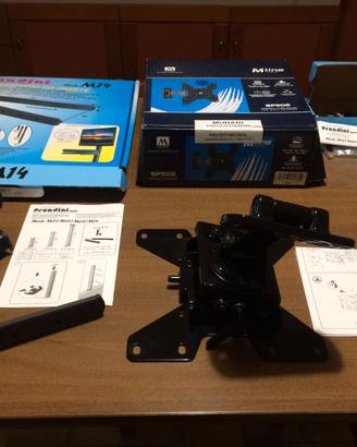 Supporto Porta TV + supporto porta decoder da muro