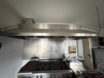 cucina cappa  fry top a gas