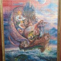 Quadro "Nave della fantasia" - composizione puzzle