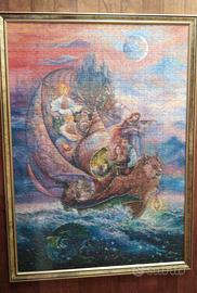 Quadro "Nave della fantasia" - composizione puzzle