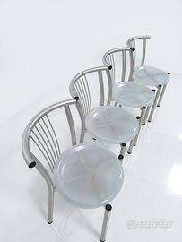 4 sedie Calligaris bianche 
