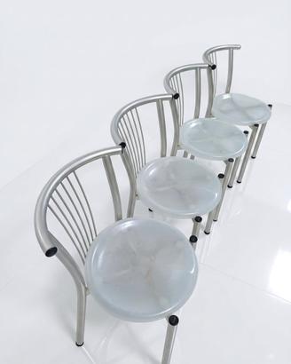4 sedie Calligaris bianche 