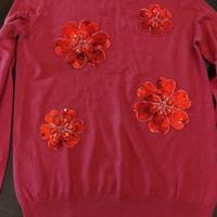 maglia liu jo seta e viscosa con pajette