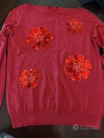 maglia liu jo seta e viscosa con pajette