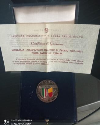 Medaglia celebrativa scudetto 1982-83  A.S. Roma 