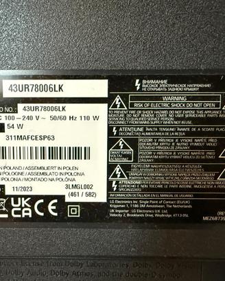 Lg 43UR78006LK