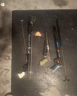 3 Fucili da pesca subacquea