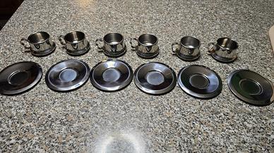 Set 6 tazzine acciaio Inox
