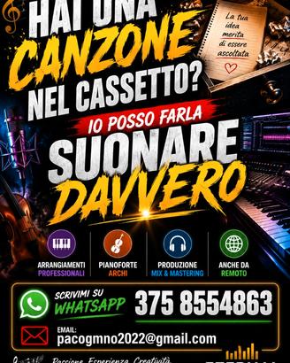 Arrangiamenti Musicali Professionali per Cantanti