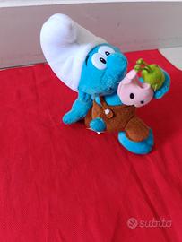 Peluche Puffo con farfalla Peyo