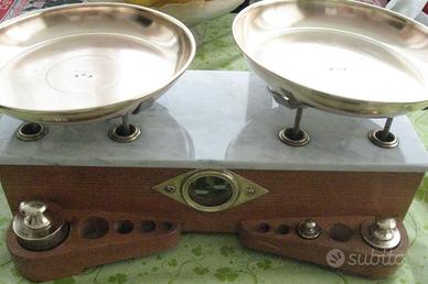 Bilancia  Meccanica  2 Piatti Tondi Ottone