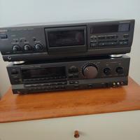technics amplificatore+piastra deck 