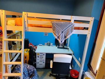 Letto a soppalco una piazza e mezzo