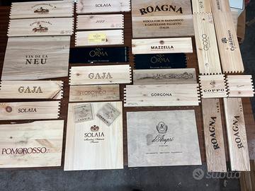 Cassette di legno smontate decorazione lotto A