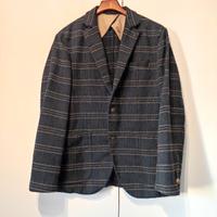 Giacca/blazer da uomo blu scuro con quadretti