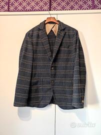 Giacca/blazer da uomo blu scuro con quadretti