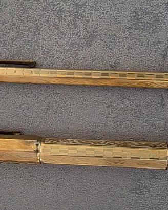 Set penna stilografica + matita ZENITH vintage oro