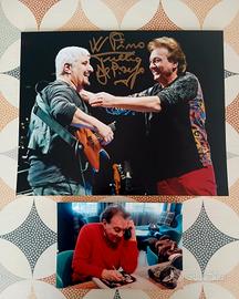 FOTO AUTOGRAFO TULLIO DE PISCOPO  CON PINO DANIELE