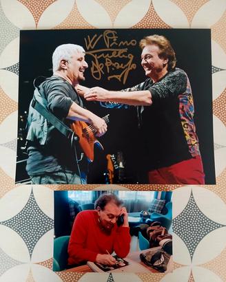 FOTO AUTOGRAFO TULLIO DE PISCOPO  CON PINO DANIELE