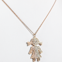 Collana bimba in oro rosa