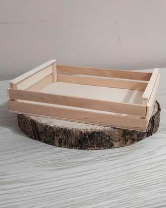 Cassetta contenitore scatola di legno naturale 