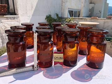 VASO DA FARMACIA ERBORISTERIA  PER SPEZIE 12 PEZZI