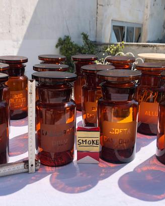 VASO DA FARMACIA ERBORISTERIA  PER SPEZIE 12 PEZZI