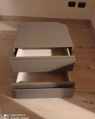 Letto matrimoniale flou con comodini