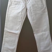 Jeans donna bianchi vita bassa