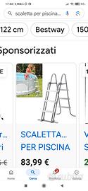 scaletta per piscina 