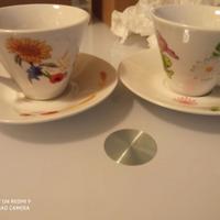 Tazzine con piattino dipinte a mano Brandani nuove