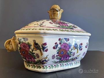 Zuppiera decorata a mano anni 90