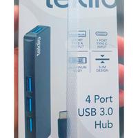 Teklio HUB 4 PORT USB 3.0 ⚡ USB Type A USB-C ⚡