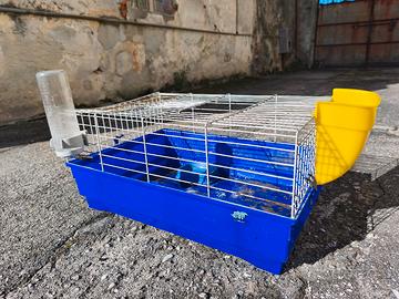 Gabbia porcellini d'india con accessori 