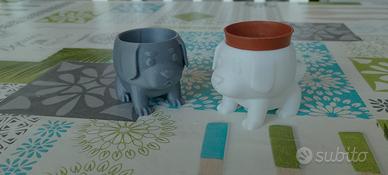 2 Cagnolini Vasetti decorativi stampa 3D