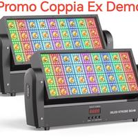 Coppia Strobo Beam Testa Mobile Led RGBW Ex Demo 